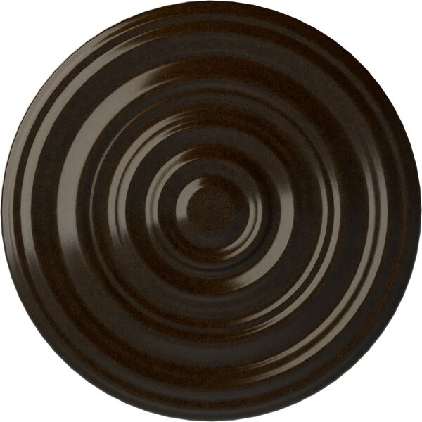 Ekena Millwork Carton Smooth Ceiling Medallion (Fits Canopies up to 9 1/8"), 29 1/8"OD x 1 1/2"P, Bronze CM29CABZS - main